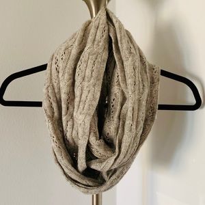 Gray Woven Infinity Scarf